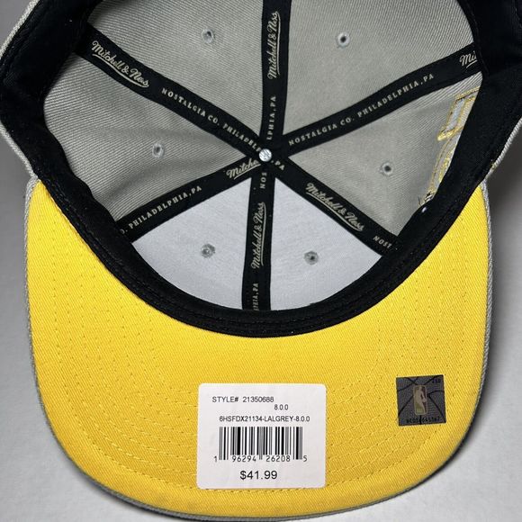 Mitchell & Ness NBA Los Angeles Lakers 50th anniversary Fitted Hat Cap 8 - Picture 7 of 8